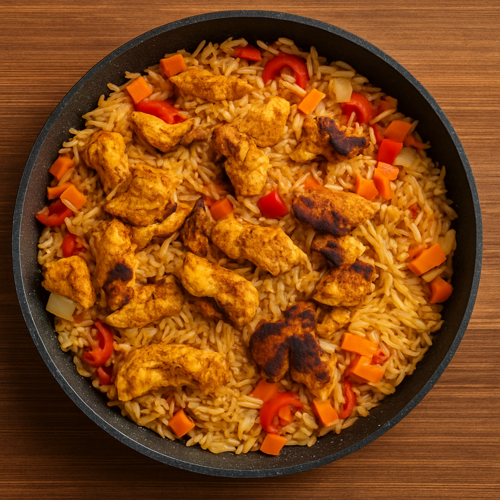 Bukhari Rice with Spiced Chicken