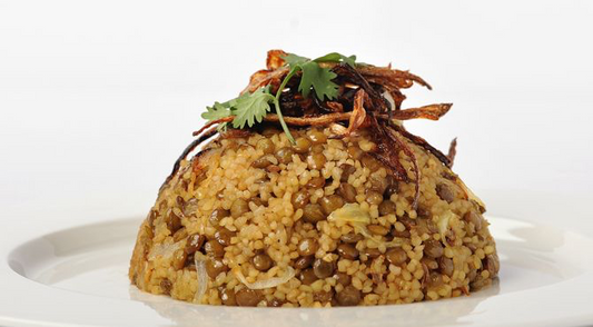 Mujaddara Bulgur & Lentils – Vegan